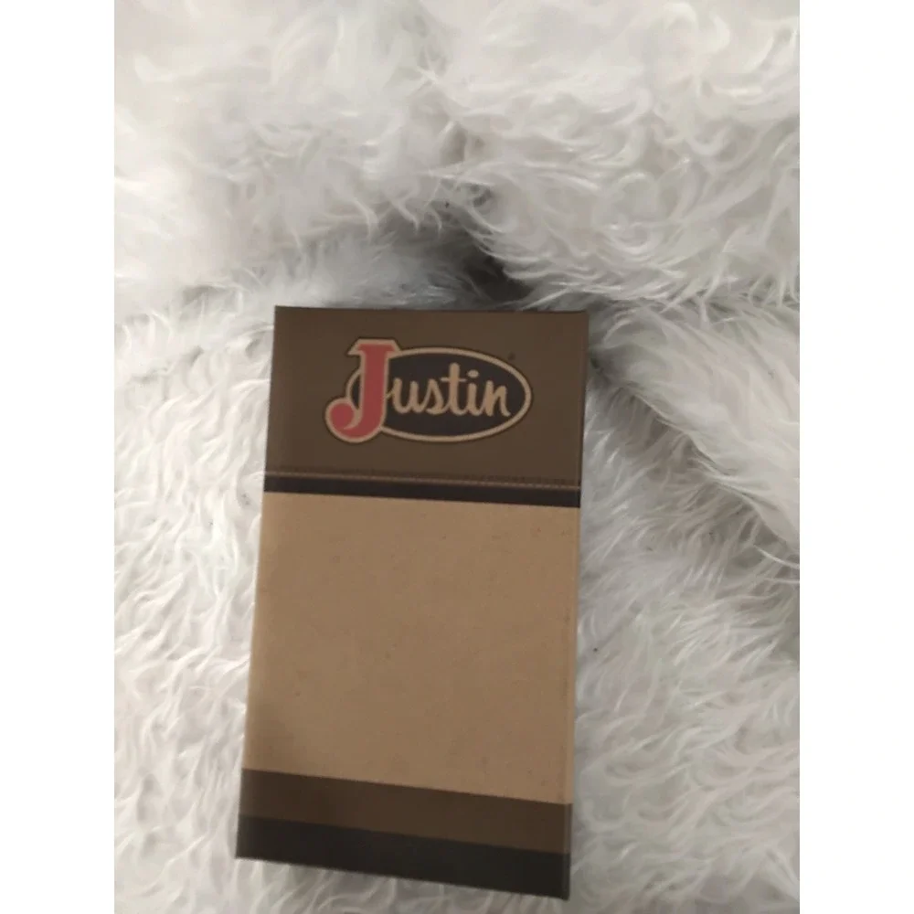 Justin Jr Rodeo Wallet Genuine Leather Brown‎ Western Stitching RFID